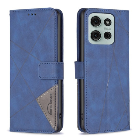 Чехол-книжка Rhombus Texture для Motorola Moto G75 5G - синий