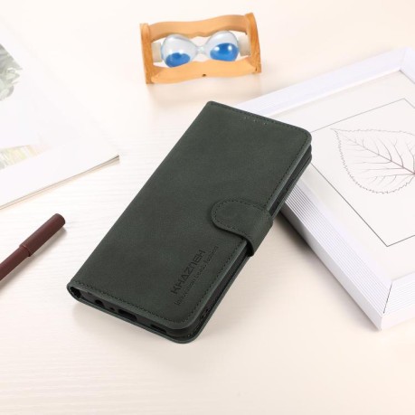 Чохол-книжка KHAZNEH Matte Texture для Samsung Galaxy S25 Edge 5G - зелений