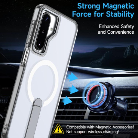 Чохол Kalebol Star Shine Skin Feel з MagSafe та підставкою на Samsung Galaxy A17 5G - прозорий