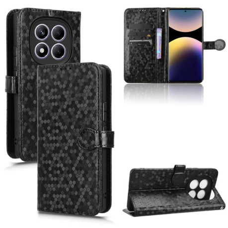 Чехол-книжка Honeycomb Dot для Xiaomi Redmi Note 14 Pro 4G - черный