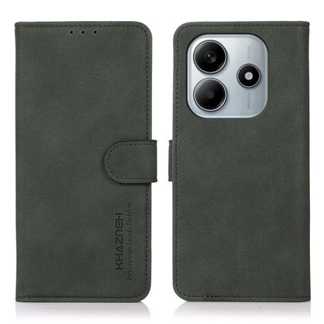 Чехол-книжка KHAZNEH Matte Texture для Xiaomi Redmi Note 14 4G 164.84mm - зеленый
