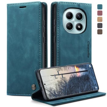 Чехол-книжка CaseMe-013 многофункциональный с кармашком на карт на Xiaomi Redmi Note 15 4G / 5G /Poco M8 164mm — синий