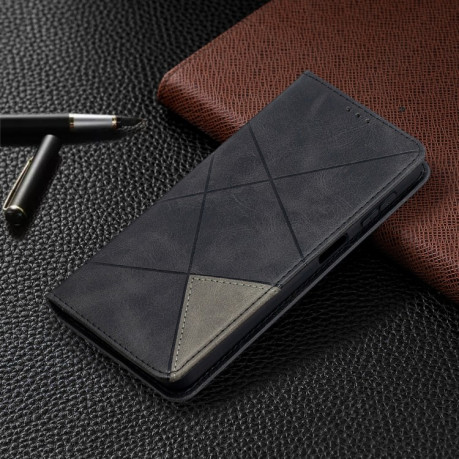 Чехол-книжка Rhombus Texture на Samsung Galaxy A32 5G- черный