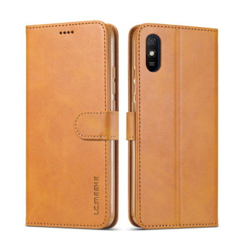 Чоловіча книжка LC.IMEEKE Calf Texture на Xiaomi Redmi 9A - жовтий