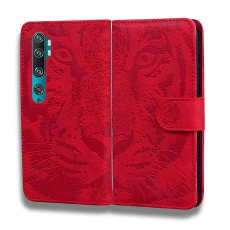 Чохол-книга Tiger Embossing для Xiaomi Mi Note 10/10 Pro - червоний