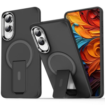 Протиударний чохол Acrylic Hybrid TPU MagSafe Holder для Samsung Galaxy S25 Edge 5G - чорний