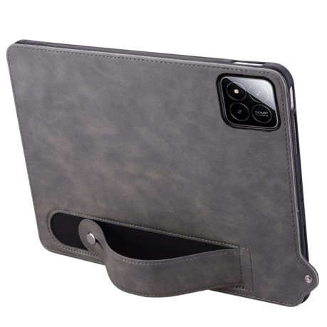 Противоударный чехол Wristband Leather Back для Xiaomi Pad 7 / 7 Pro - серый