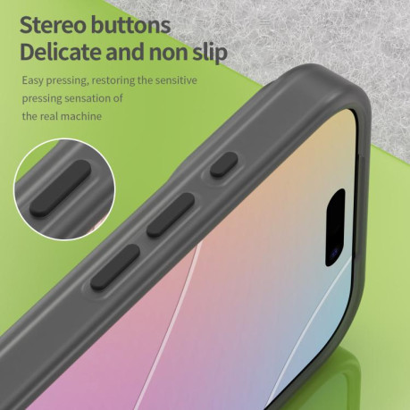 Противоударный чехол MagSafe Frosted Translucent TPU + PC для iPhone 17 Pro - черный