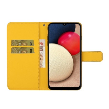 Чехол-книжка Ethnic Style для Samsung Galaxy A02s - желтый