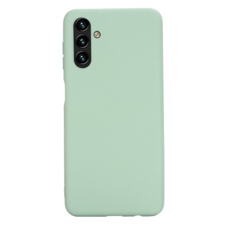 Чехол Solid Color Liquid Silicone на Samsung Galaxy A04s/A13 5G - зеленый