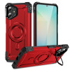 Противоударный чехол MagSafe Lens Holder PC Hybrid TPU для Samsung Galaxy A06 - красный