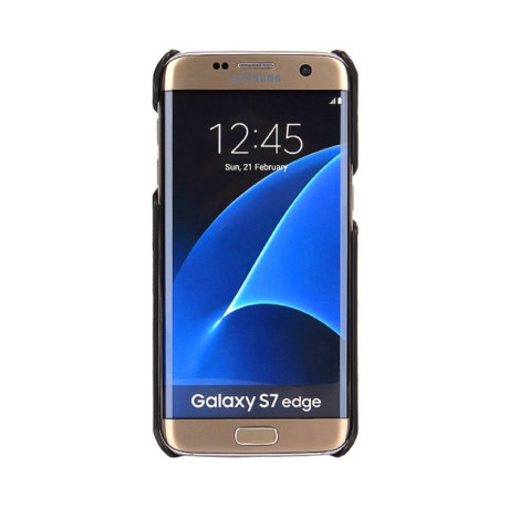Кожаный Чехол Fashion Deluxe Retro для Samsung Galaxy S7 Edge / G935 - черный