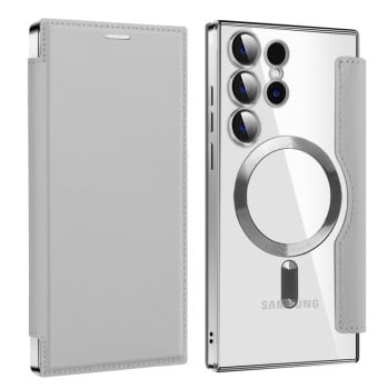 Чохол-книжка Shield MagSafe RFID Anti-theft Leather  для Samsung Galaxy S25 Ultra 5G - сірий