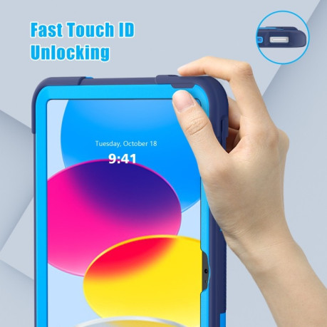 Противоударный чехол Contrast Color для iPad  10.9 2022 - синий