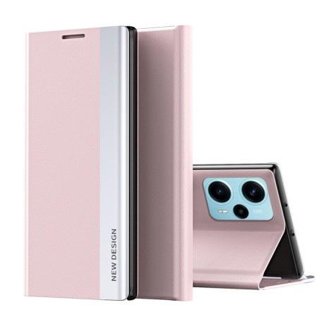 Чохол-книжка Electroplated Ultra-Thin для Xiaomi Poco F5 - рожевий