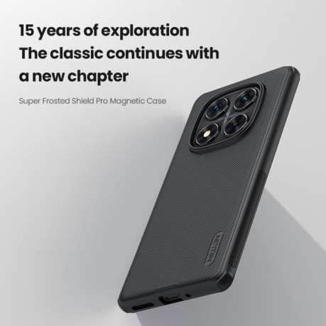 Протиударний чохол NILLKIN Frosted Shield Pro Magnetic Magsafe для Xiaomi Redmi Note 14 Pro 5G/Poco X7 - чорний