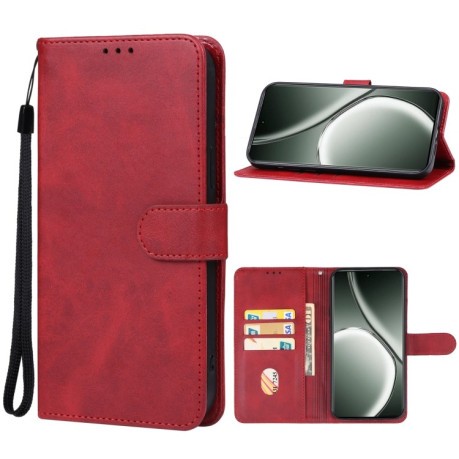 Чехол-книжка EsCase Leather для Realme GT 6T - красный
