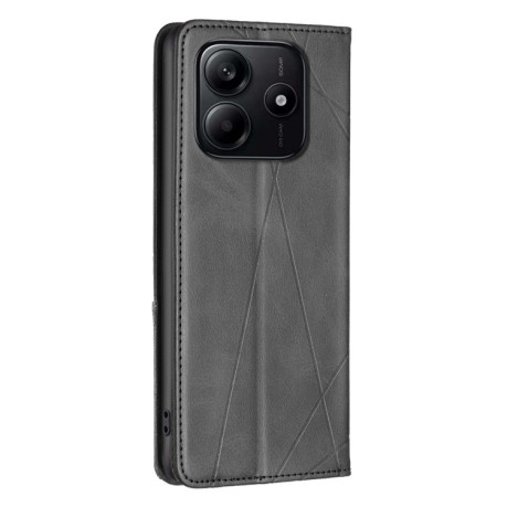 Чохол-книжка Rhombus Texture для Xiaomi Redmi Note 14 5G/Poco M7 Pro 5G - чорний