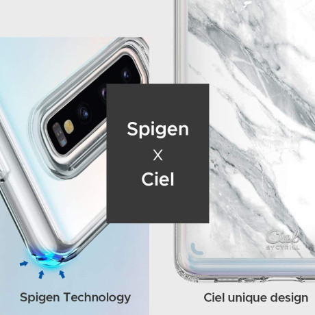 Оригинальный чехол Spigen Ciel для Samsung Galaxy S10+ Plus Marble
