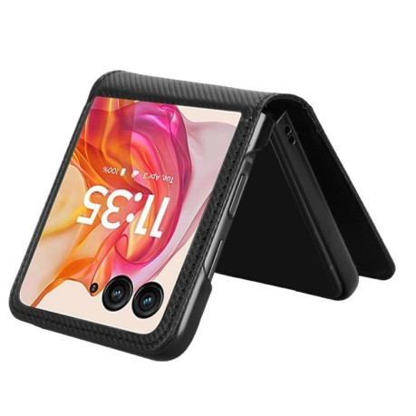 Протиударний чохол Card Slot PU Leather PC для Motorola Moto Razr 50 Ultra - чорний