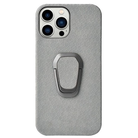 Протиударний чохол Honeycomb Ring Holder для iPhone 14 Pro - сірий