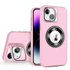 Протиударний чохол Skin Feel Magnifier MagSafe Lens для iPhone 15 - рожевий