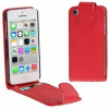 Шкіряний фліп чохол із слотом для кредитних карт на iPhone 5C(Red)