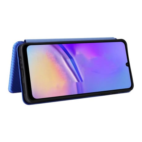 Чохол-книжка Carbon Fiber Texture на Samsung Galaxy A07 4G - синій