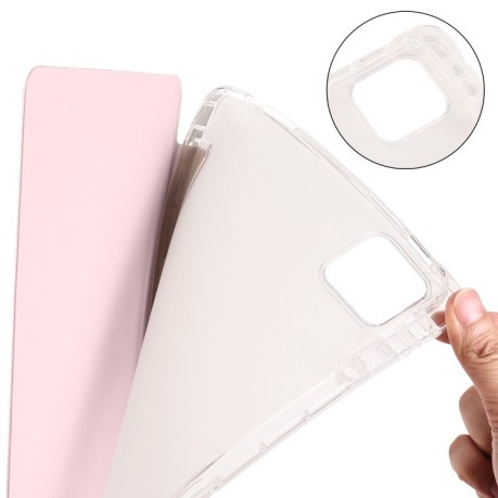 Чехол-книжка 3-Fold Clear Back для Xiaomi Pad 6 / 6 Pro - розовый