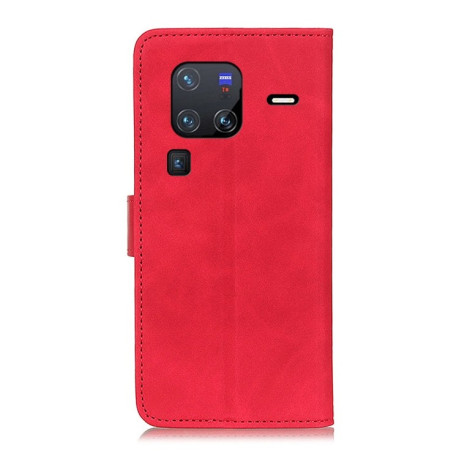 Чохол-книжка KHAZNEH Cowhide Texture на Vivo X80 Pro - червоний