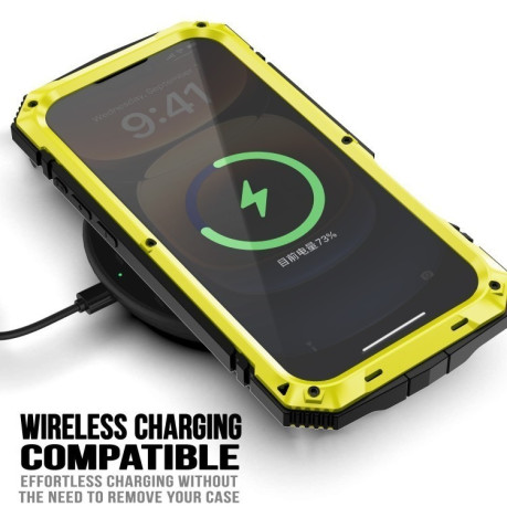 Противоударный чехол R-JUST Life Waterproof для iPhone 16 Pro  - желтый