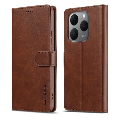 Чехол книжка LC.IMEEKE Calf Texture на Xiaomi 15T 5G - кофейный