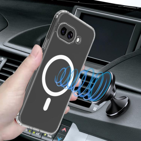 Чохол Clear Case MagSafe Simple Magnetiс для Google Pixel 9a - прозорий