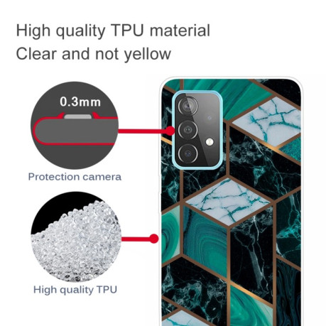 Противоударный чехол Marble Pattern для Samsung Galaxy A52/A52s - Rhombus Dark Green