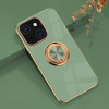 Чехол 6D Electroplating with Magnetic Ring для iPhone 14/13 - зеленый