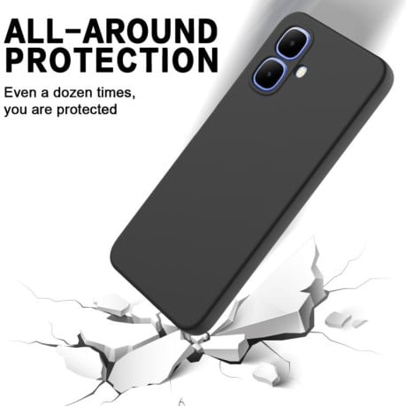 Силіконовий чохол Solid Color Liquid Silicone на Infinix Smart 20 4G — чорний