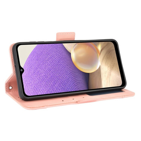 Кожаный чехол-книжка Wallet Style Skin на Samsung Galaxy A32 5G - розовый