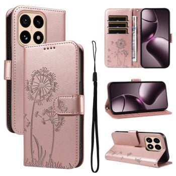 Чехол-книжка Dandelion Embossed Pattern Flip Leather на Xiaomi 15T 5G - золото
