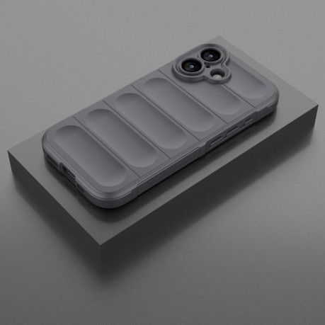 Силиконовый чехол Magic Flannel для iPhone 17 - темно-серый