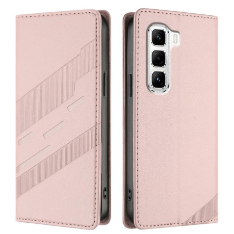 Чехол-книжка Embossed Multi-functional Wallet Retro Leather на Infinix Hot 50 Pro 4G - розовый