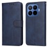 Чехол-книжка со строчкой и фактурой Calf на Xiaomi 17T Pro 5G — синий