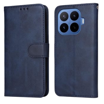 Чохол-книжка зі строчкою та фактурою Calf на Xiaomi 17T Pro 5G — синій