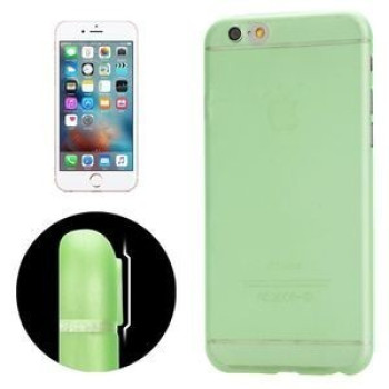 Ультратонкий Полупрозрачный Чехол с Защитой Камеры Серый для iPhone  6 Plus  6S Plus(Green)