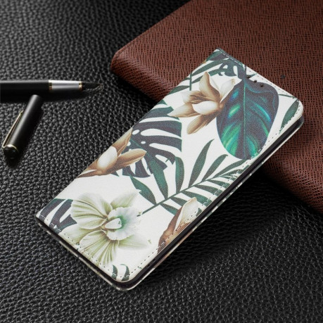 Чехол-книжка Colored Drawing Pattern Invisible для Xiaomi Redmi Note 11 Pro 5G (China)/11 Pro+ - Red Leaves