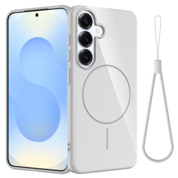 Чехол Glossy глянцевый с MagSafe на Samsung Galaxy S25 FE 5G - белый