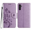 Чехол-книжка Butterfly Flower Pattern для Samsung Galaxy A05s - фиолетовый