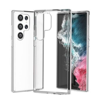 Противоударный чехол Terminator Style Glitter для Samsung Galaxy S23 Ultra 5G - прозрачный