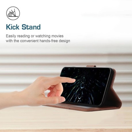 Чохол-книжка Stitching Calf Texture для Infinix Hot 50 4G - коричневий