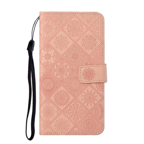 Чохол-книжка Ethnic Style для Infinix Hot 50 4G - рожевий