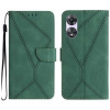 Чехол-книжка Stitching Embossed Leather OPPO A78 4G - зеленый
